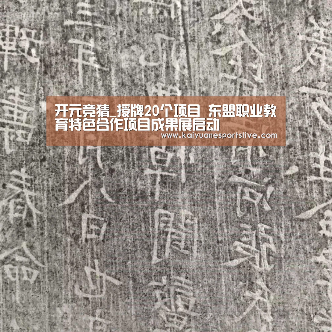 开元竞猜_授牌20个项目 东盟职业教育特色合作项目成果展启动(图1) 开元竞猜